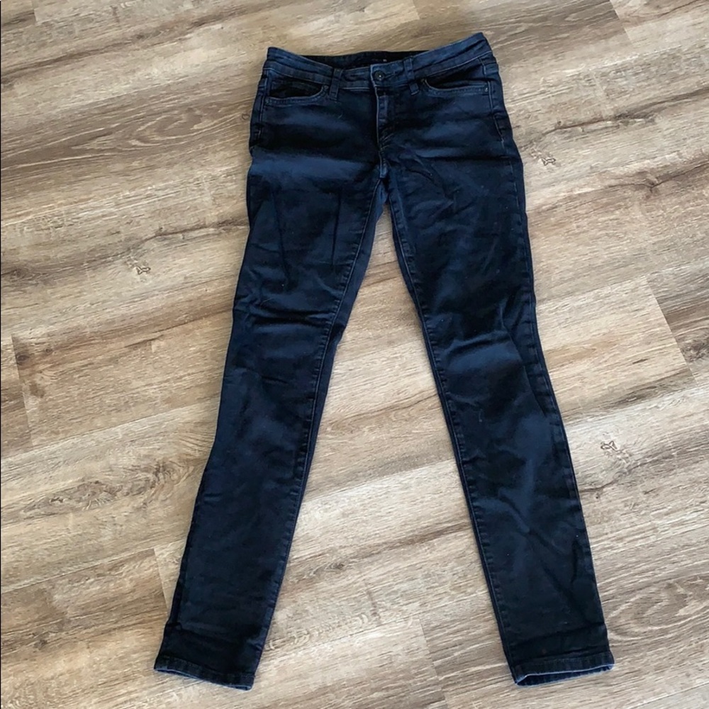 Distressed black jeans